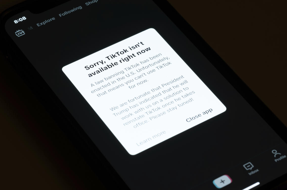 TikTok says it’s in the process of restoring service to US users