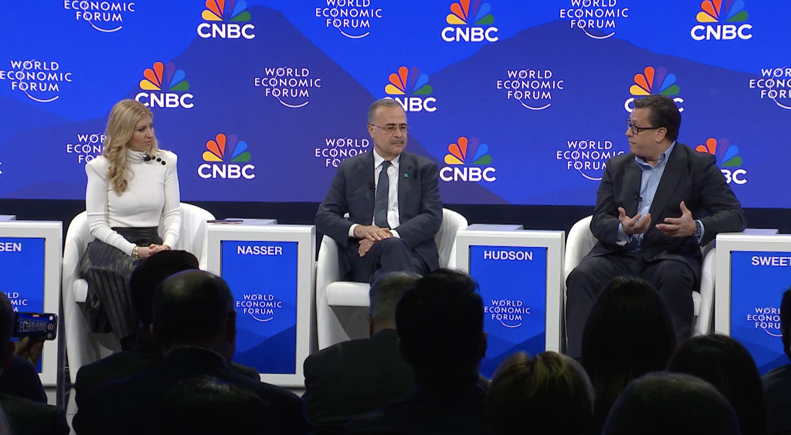 Industry leaders at the 2025 World Economic Forum in Davos explored how artificial intelligence (AI) is reshaping business models and driving growth across sectors. (Screen shot)