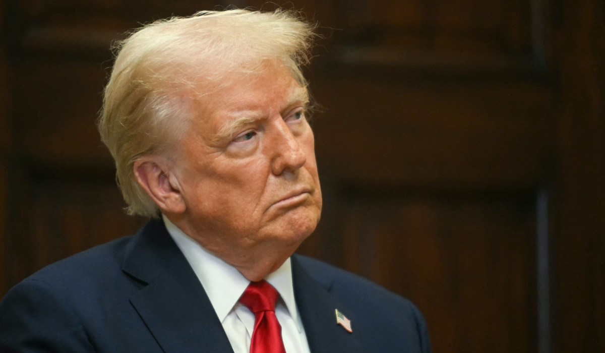 US President Donald Trump speaks in the Roosevelt Room at the White House on January 21, 2025, in Washington, DC. (AFP)
