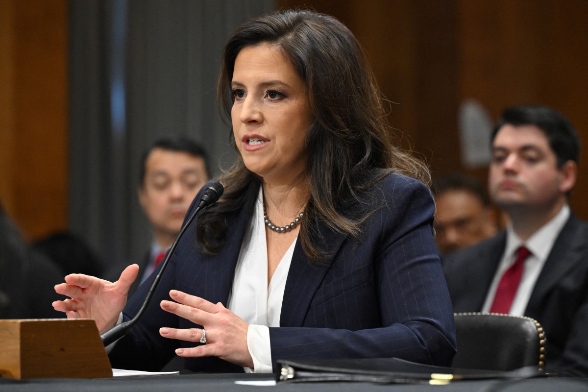 US Representative Elise Stefanik, Republican from New York, testifies before the Senate Foreign Relations Committee on her nomination to be Ambassador to the United Nations, on Capitol Hill in Washington, DC, January 21, 2025. (AFP)