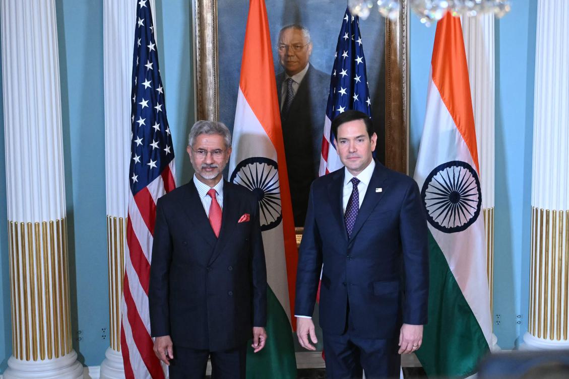 US Secretary of State Marco Rubio meets with Indian Foreign Minister Subrahmanyam Jaishankar at the State Department in Washington, DC, on January 21, 2025. (AFP)