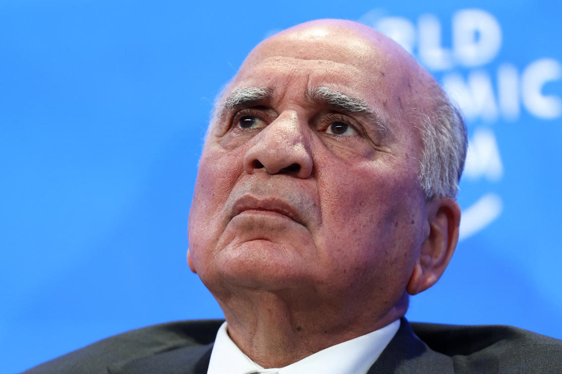 Iraqi Foreign Minister Fuad Hussein attends the 55th annual World Economic Forum (WEF) meeting in Davos, Jan. 23, 2025. (Reuters)
