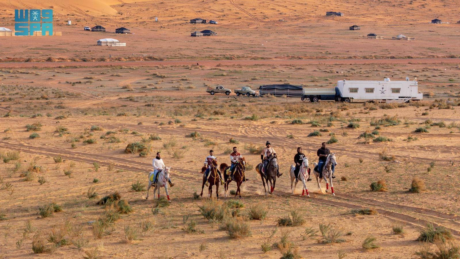 Camping in Jouf is a prominent social winter activity, fostering connections and celebrating the region’s vibrant post-rain spring landscapes, SPA reported. (SPA)