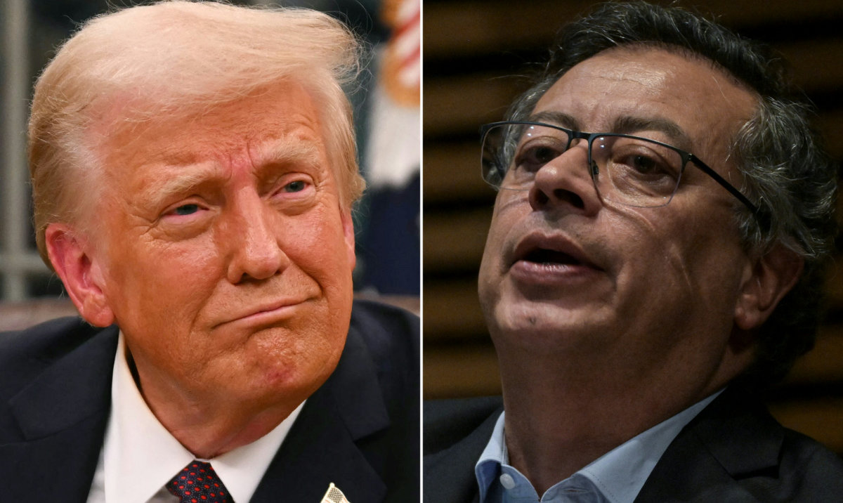 US president Donald Trump threatened tariffs against Bogota after president Gustavo Petro turned back two US military aircraft with repatriated Colombians. (AFP)
