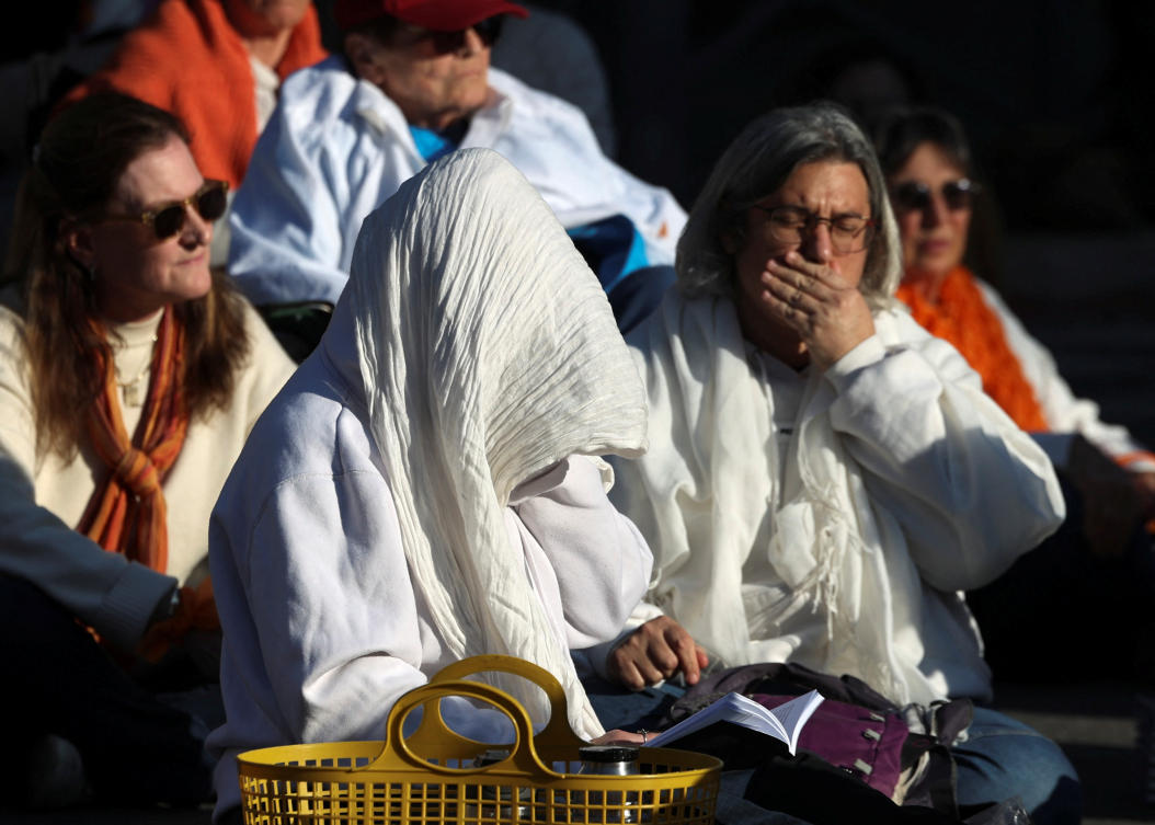 Supporters of the hostages, kidnapped during the deadly October 7, 2023 attack by Hamas, protest outside Israeli Prime Minister Benjamin Netanyahu’s residence, in Jerusalem Jan. 29, 2025. (Reuters)