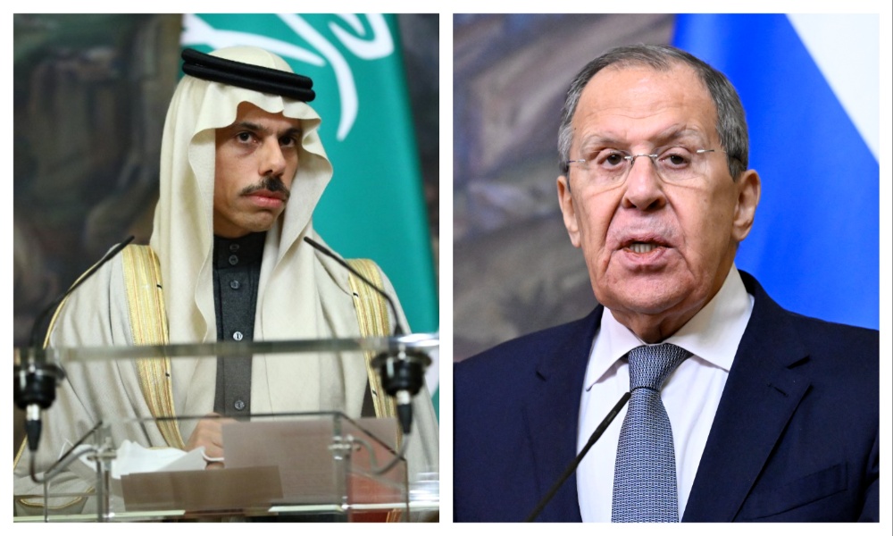 Saudi Foreign Minister Prince Faisal bin Farhan received a phone call from his Russian counterpart Sergey Lavrov on Thursday. (SPA)