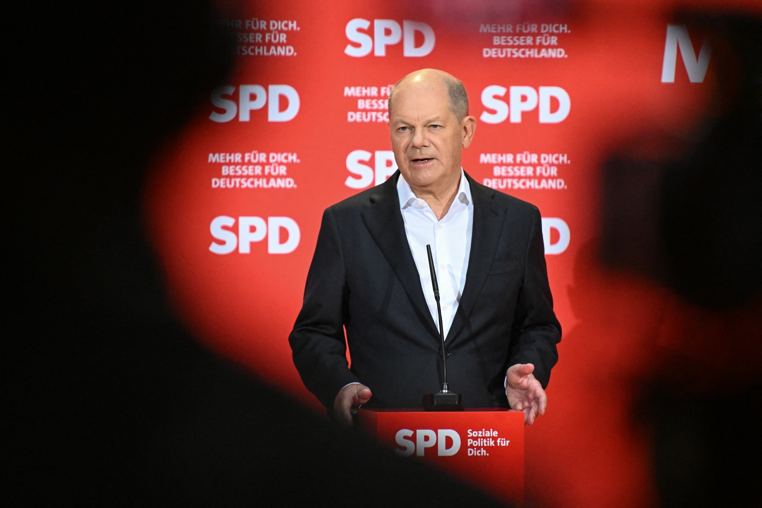 The general election came about after the collapse of Chancellor Scholz’s unruly three-party coalition (File/AFP)