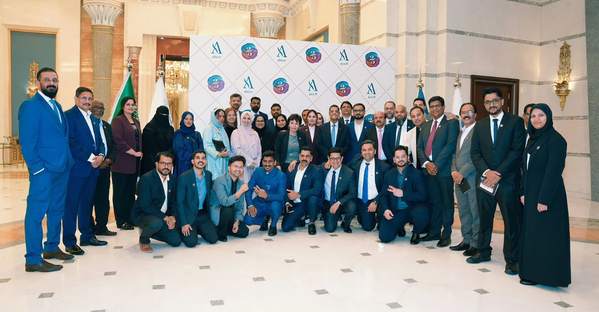 Team members of Abeer Medical Group at the 25th anniversary event in Jeddah. (Supplied)