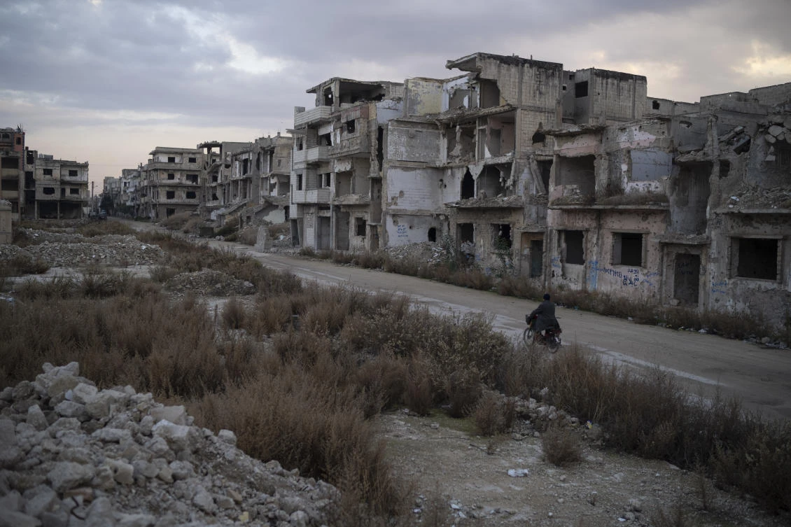 Syrian security forces are conducting a security sweep in the city of Homs, state media reported on Thursday. (AP)