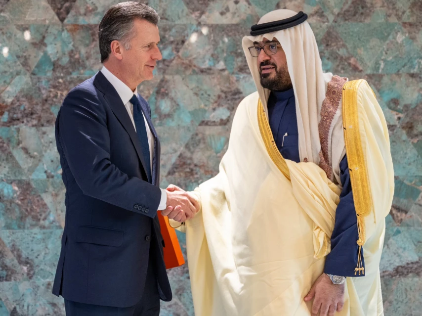 Philipp Hildebrand and Faisal Al-Ibrahim met in Riyadh. X/@MEPSaudi