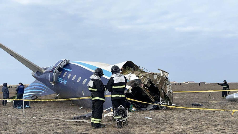 Azerbaijan says preliminary results of its investigation show the plane was hit accidentally by a Russian air defense missile. (AFP file photo)