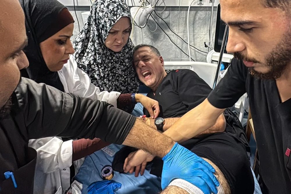 According to the Palestinian health ministry, more than 1,000 medical workers have been killed. (AFP)