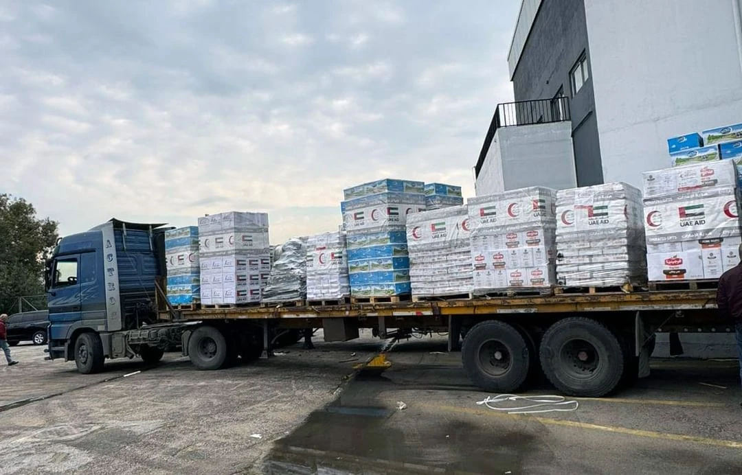 Aid supplies from the UAE arrived in Lebanon, Jan. 12 (WAM)
