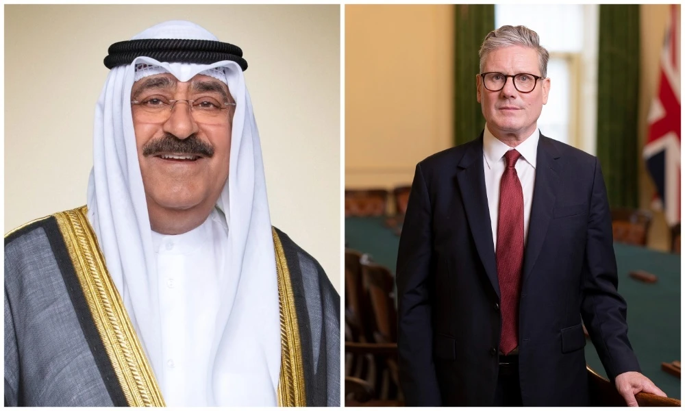 Kuwait emir discusses ties with UK PM