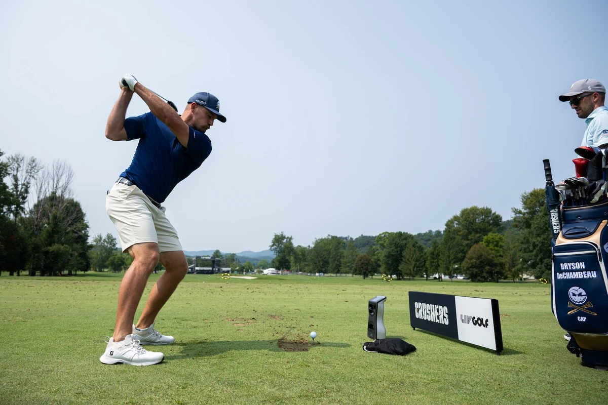 Bryson DeChambeau, pictured in action on the driving range, will headline International Series India presented by DLF, the first of 10 events on The International Series in 2025 (Asian Tour)