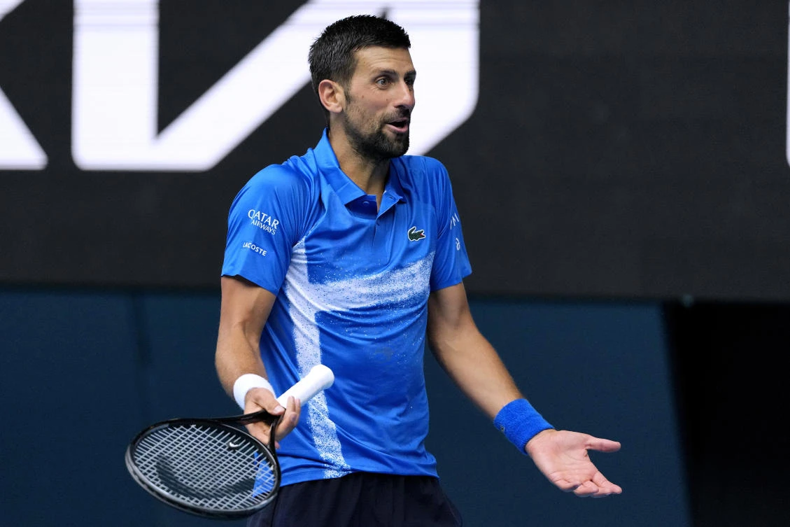 Novak Djokovic made a slice of Grand Slam history on his way into the Australian Open third round on Wednesday but last year’s women’s finalist Zheng Qinwen was knocked out in the biggest shock so far. (AP)