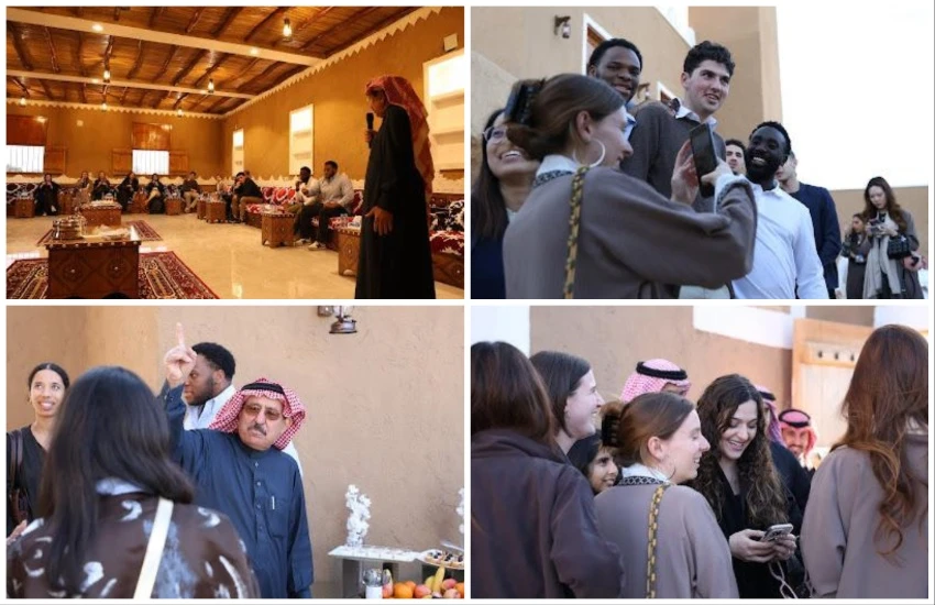 A student delegation from the Kingdom Gateway program, organized by the King Faisal Center for Research and Islamic Studies, visited Al-Dakhlah in Sudair, located 170 km north of Riyadh, at the weekend. (Supplied)