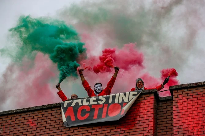 Nine people appeared in a London court on Friday to deny offences including burglary, criminal damage, violent disorder and hitting a police officer with a sledgehammer, over an incident at a warehouse linked to Israeli defence firm Elbit. (X/@Pal_action)