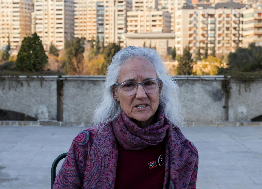 Debra Tice, mother of journalist Austin Tice who disappeared while reporting in Syria in 2012, attends an interview with Reuters in Damascus, Jan. 18, 2025. (Reuters)