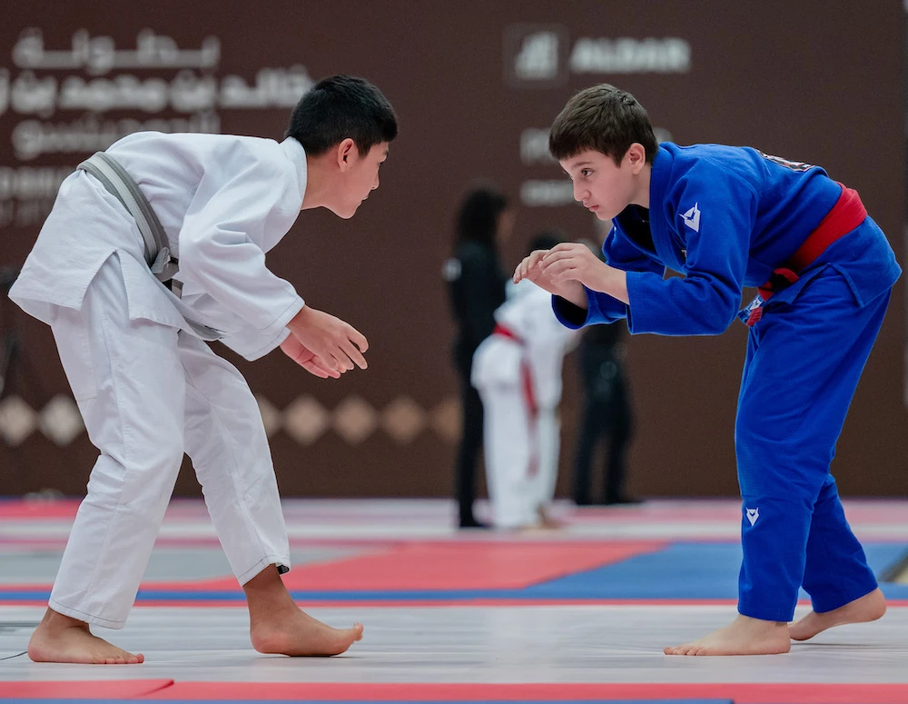 The second day of Khaled bin Mohamed bin Zayed Jiu-Jitsu Championship saw action in the U-14 and U-16 categories. (UAEJJF)