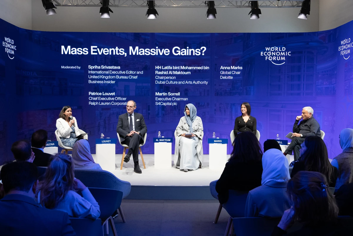 The region, particularly Saudi Arabia, the UAE and Qatar, has heavily invested in hosting high-profile events to boost international appeal while providing citizens with a growing array of entertainment and cultural experiences. (WEF/File)