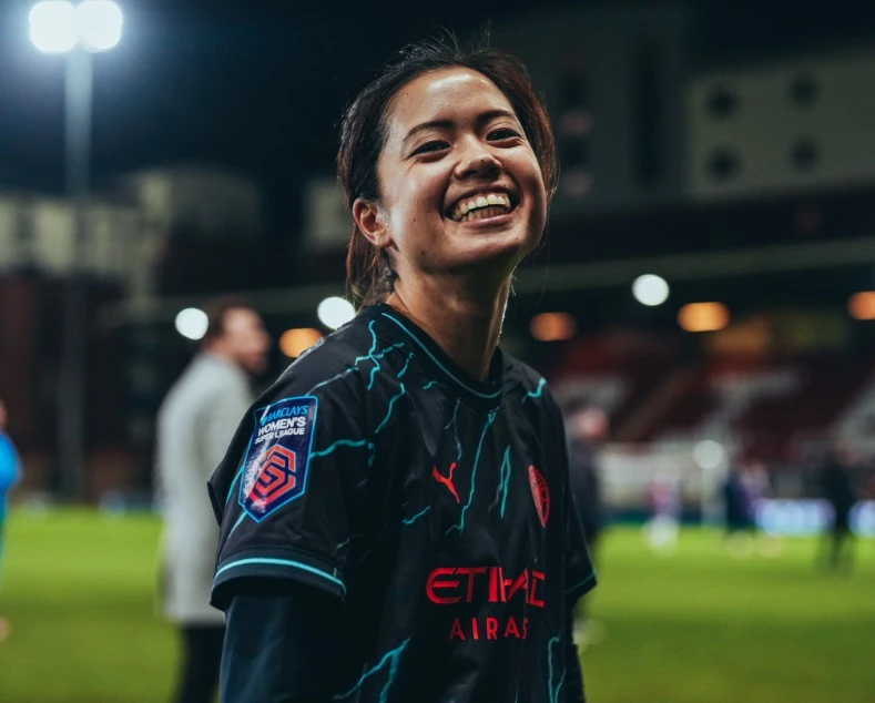 Manchester City women’s team Japanese star midfielder Yui Hasegawa. (X/@ManCityWomen)