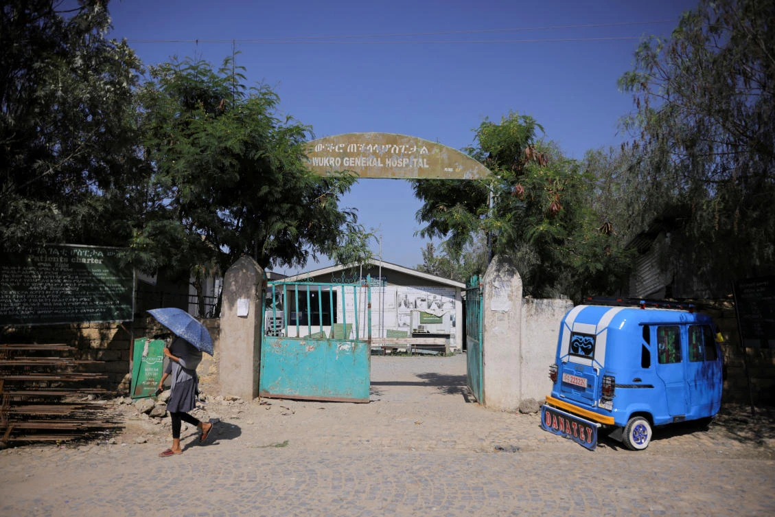 FILE PHOTO: A person walks in front of Wukro General Hospital in the Tigray Region, Ethiopia, September 21, 2024. (Reuters)