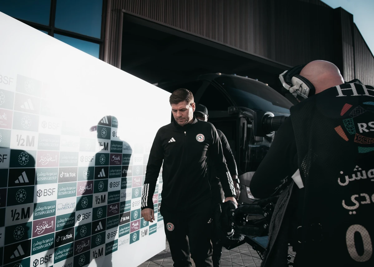 Stevn Gerrard looks set to leave Ettifaq for 'personal reasons'. (X/@Ettifaq_EN)