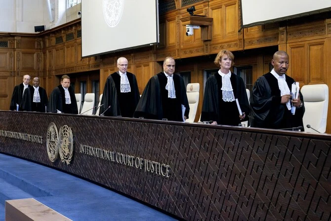 The international legal battle over Gaza has deepened as South Africa and Malaysia announced a campaign to uphold rulings from the International Court of Justice (pictured) and the International Criminal Court. (AFP/File Photo)