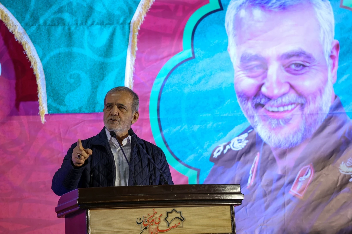 Pezeshkian is aware of the painful resonance that this month carries in Tehran (File/AFP)