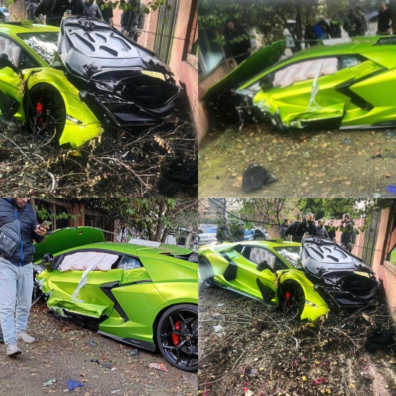 $700,000 Lamborghini written off after crashing into wall on handover day in Beirut