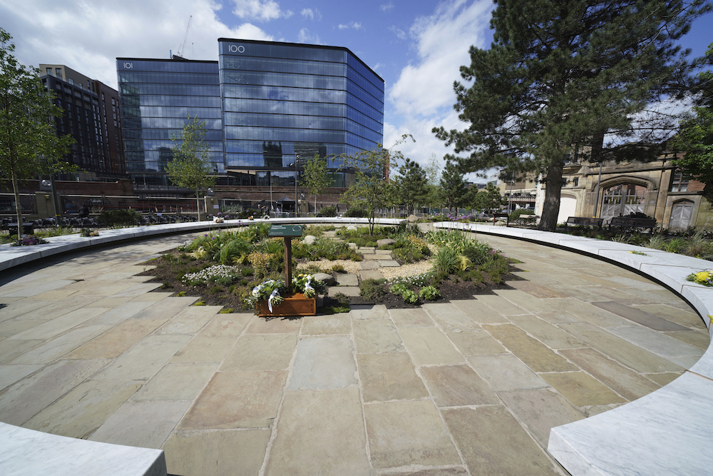 Above, the Glade of Light memorial during its official opening in Manchester on May 10, 2022. (AFP file photo)