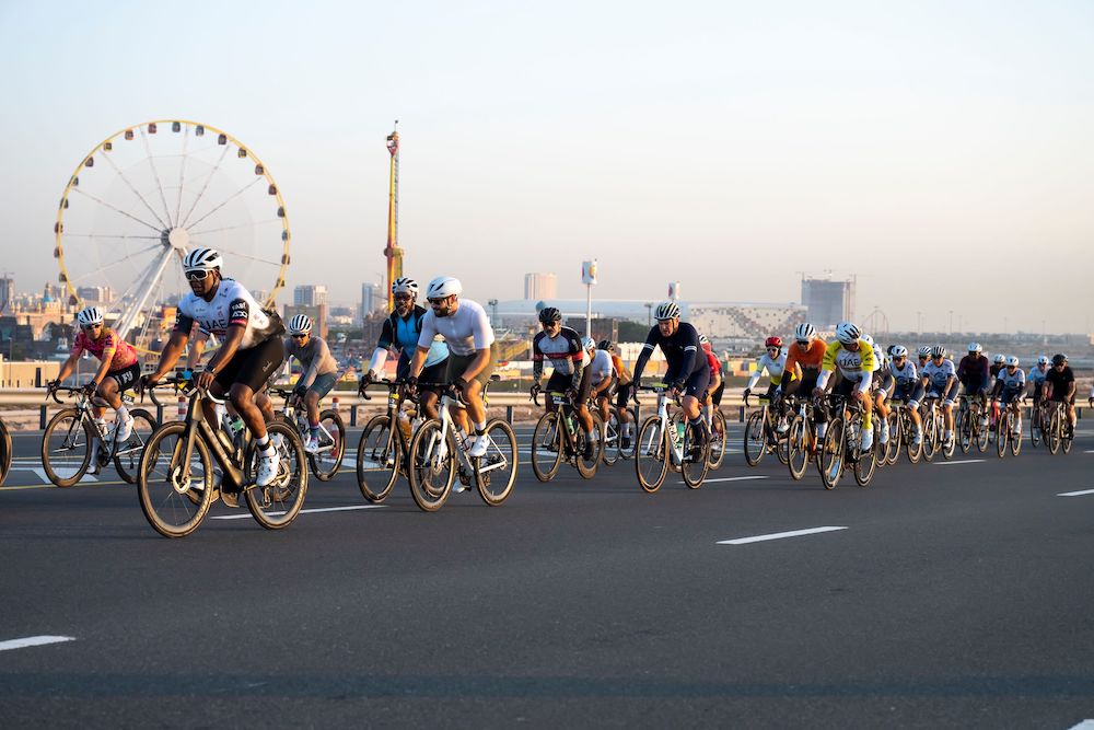 More than 1,000 cyclists took part in the first edition of L’Etape Dubai by Tour de France. (Supplied)