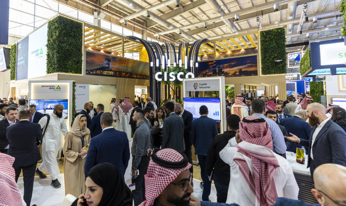Cisco’s booth at LEAP 2024. This year, Cisco’s participation at LEAP 2025 centers around connecting and protecting businesses in the AI era.