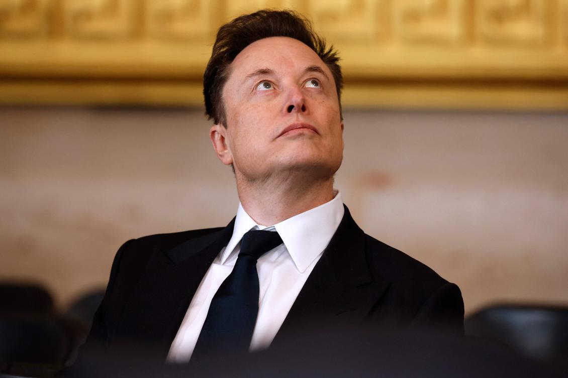 US billionaire Elon Musk looks on ahead of the inauguration ceremony where Donald Trump will sworn in as the 47th US President, Jan. 20 (AFP)