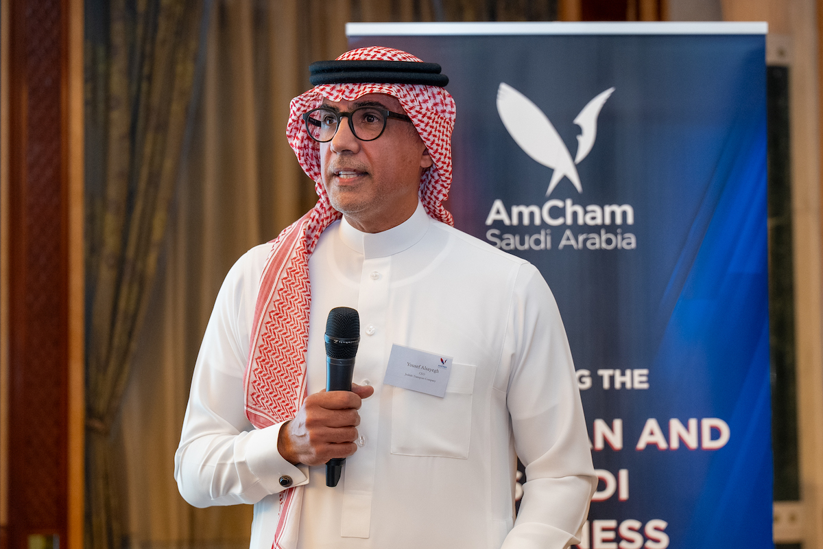 Jeddah Transport Co. CEO Yousef Al-Sayegh outlined the company’s history and operations, focusing on public transportation, transit-oriented development, and sustainable urban mobility. (Supplied)