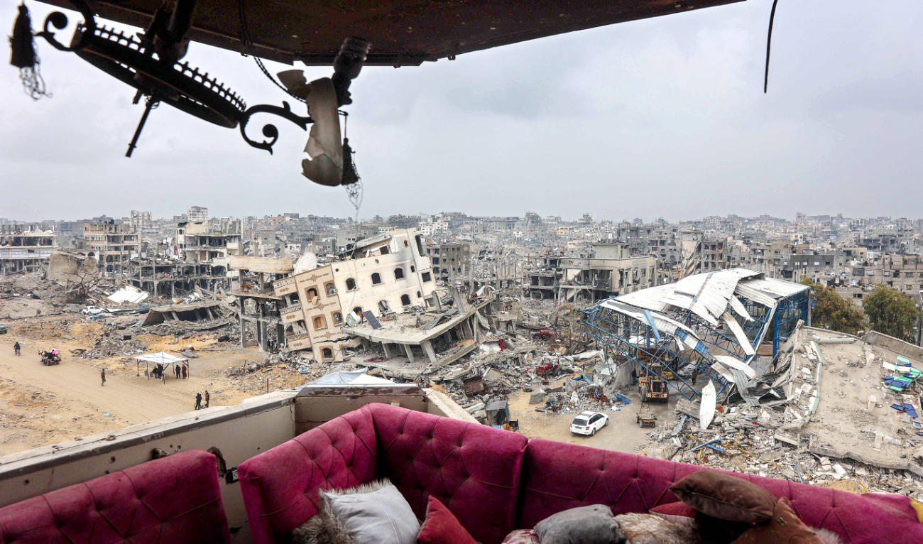A general view of the destruction in the Gaza Strip following Israel’s war. (AFP)