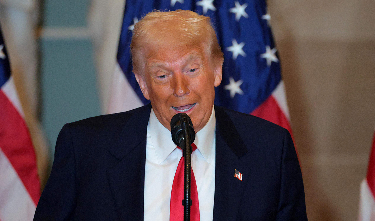 US President Donald Trump speaks at the National Prayer Breakfast at the US Capitol on February 06, 2025 in Washington, DC. (AFP)