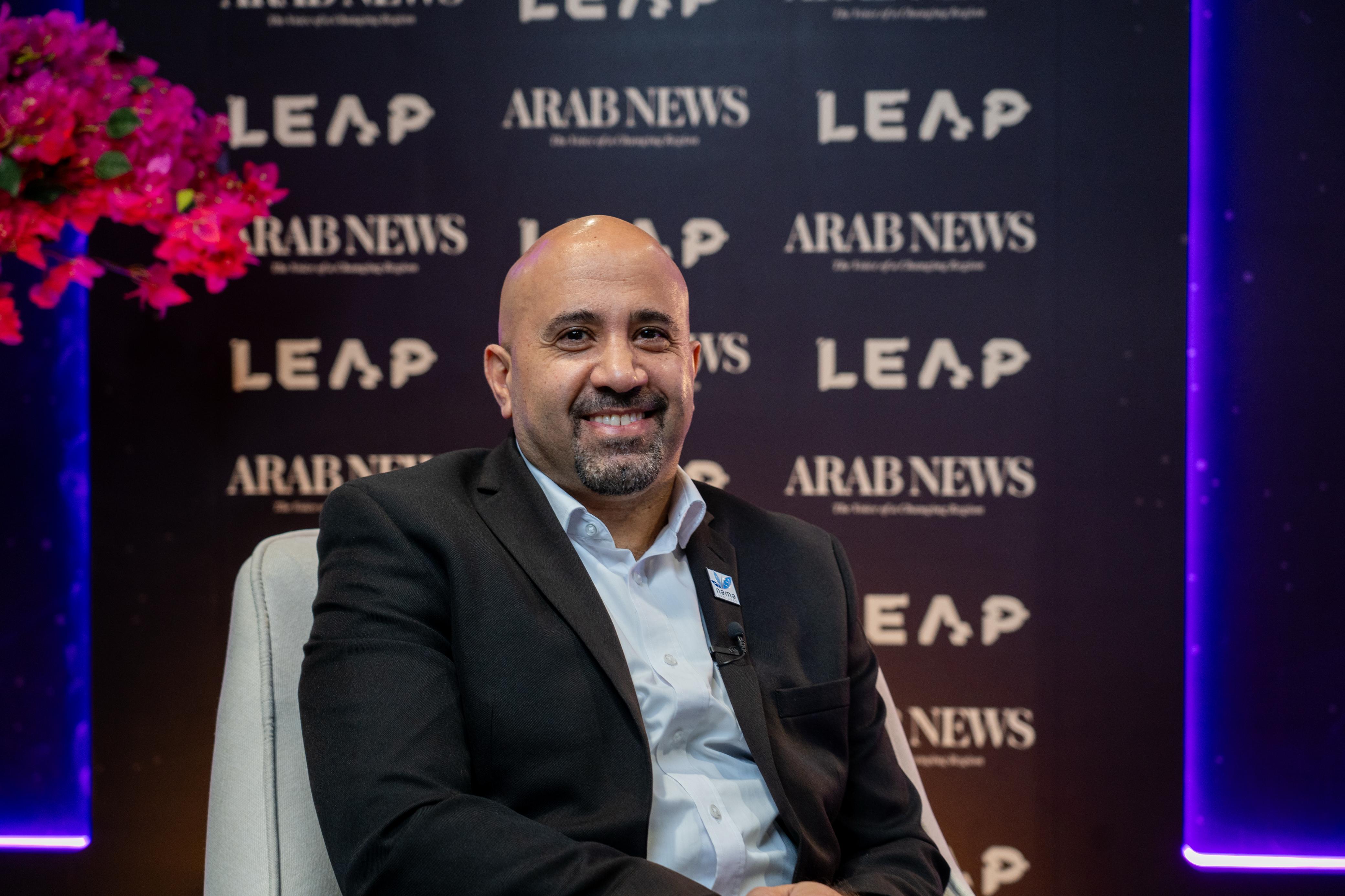 Mohammed Al-Zubi, founder of Nama Ventures, during an interview with Arab News. AN photo by Abdulrahman Al-Shalhoub