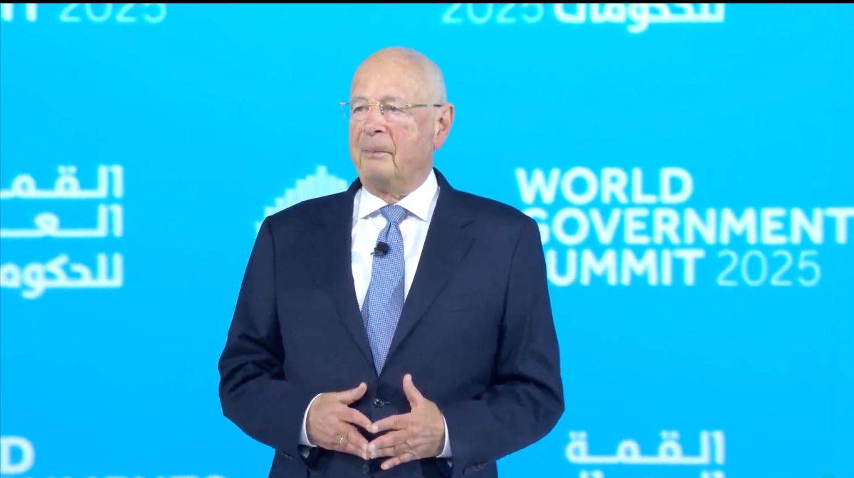Schwab urged governments to work together to create what he said was the necessary ethical policies around new technologies so they can serve humankind. (SCREENSHOT)