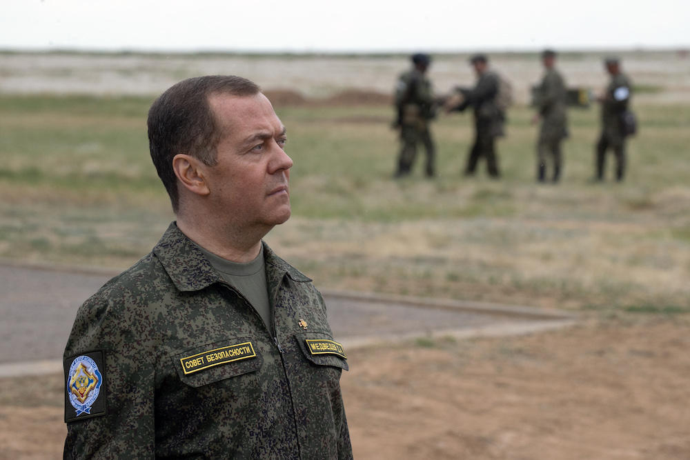 Dmitry Medvedev, who served as Russia’s president from 2008-2012, dismissed as ‘nonsense’ Kyiv’s proposal to trade pockets of territory. (AFP)