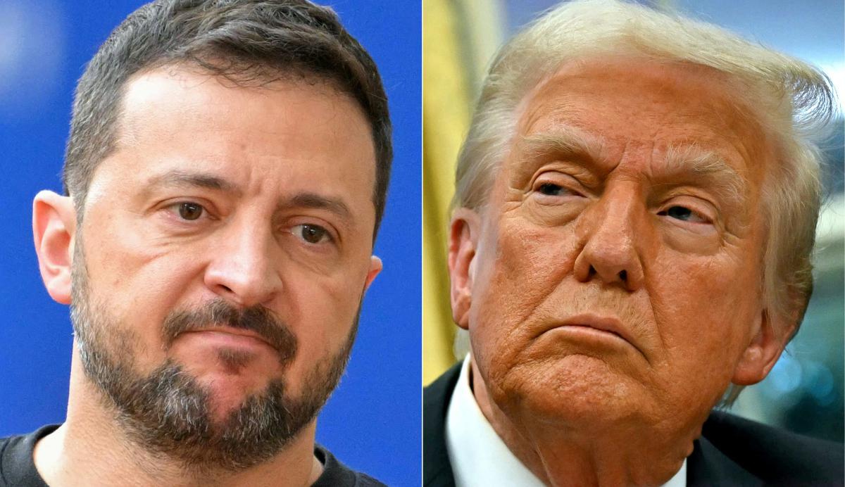 Ukraine’s President Volodymyr Zelensky and US President Donald Trump. (File/AFP)