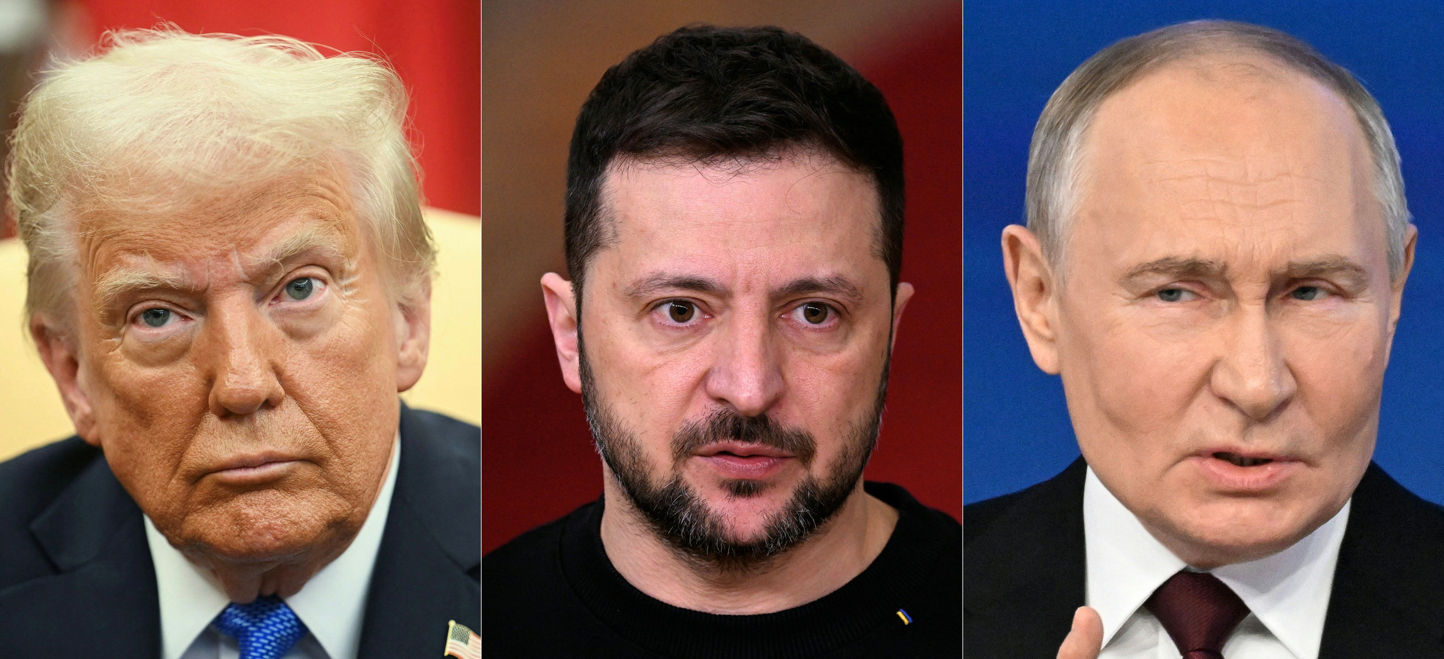 Saudi Arabia welcomed a recent phone call between US President Donald Trump (L) and Russian President Vladimir Putin (R), as well as the possibility of hosting a summit on mediating a resolution to the ongoing war in Ukraine in the Kingdom. (AFP)