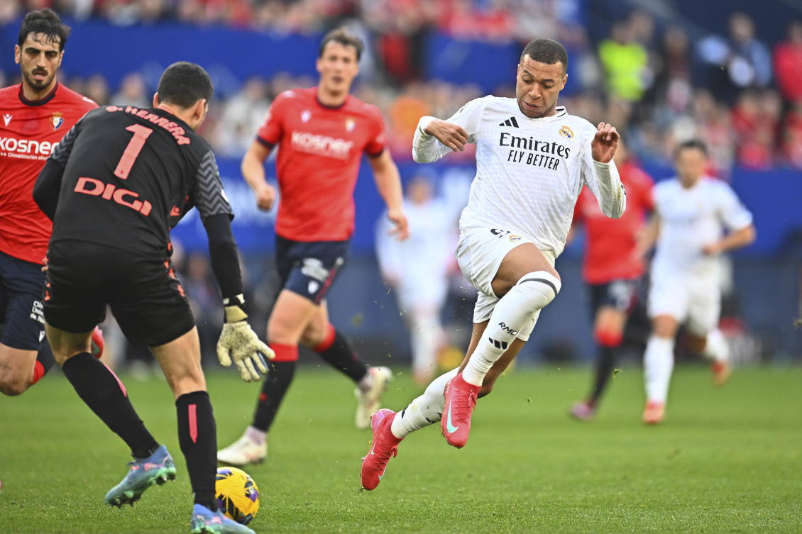 Real Madrid held by Osasuna with Bellingham sent off