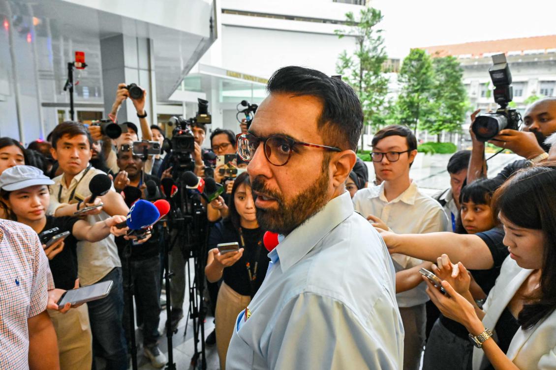 Pritam Singh, secretary-general of the opposition Workers’ Party, said he would appeal district court judge Luke Tan’s decision fining him $5,200 for each charge. (AFP)