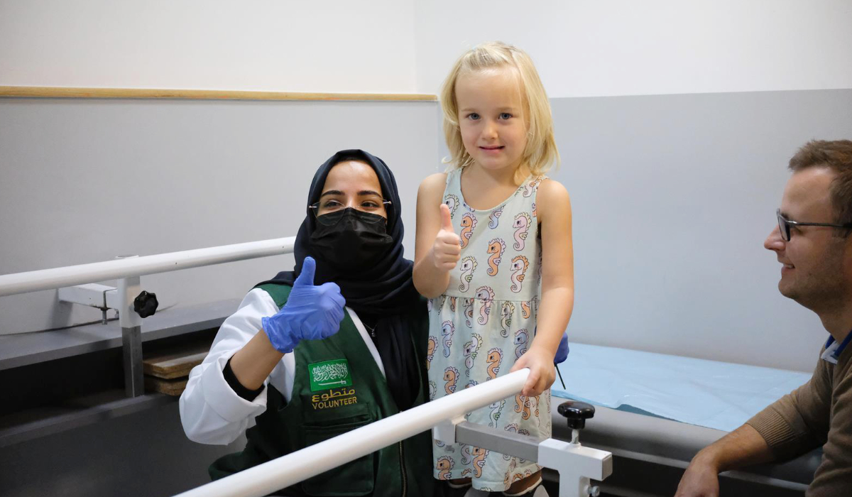 Matilda’s journey with the the KSrelief prosthetics center, managed by a team of dedicated Saudi specialists, marked the beginning of her recovery. (SPA)
