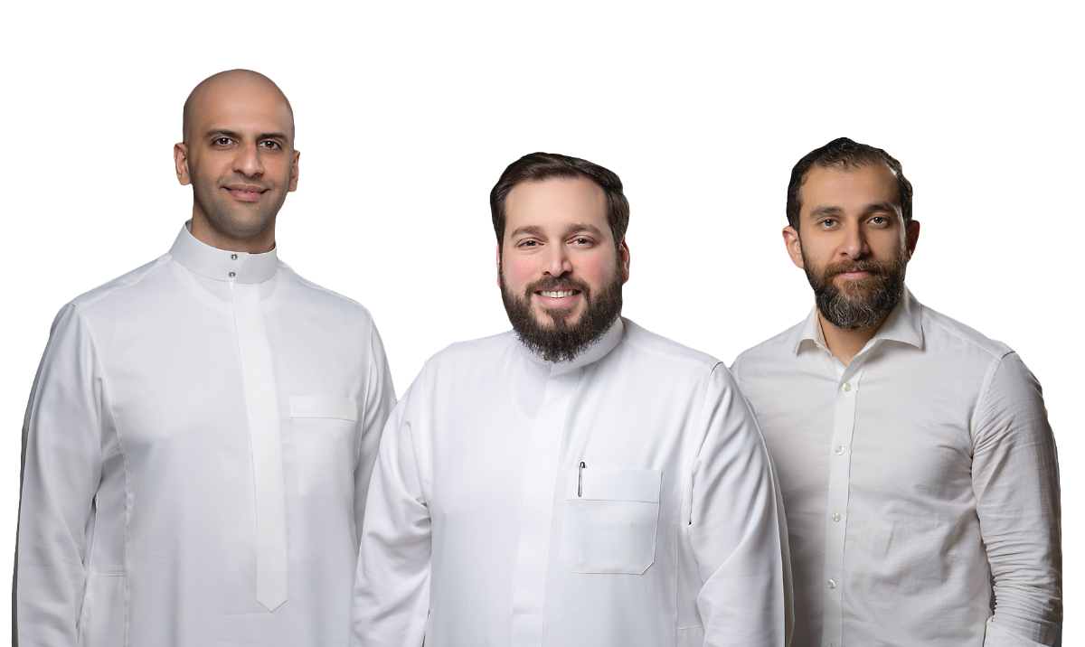 Co-founders of lite Fahad Anteet, Mohamed Faheem, and Soliman Aldukhil.
