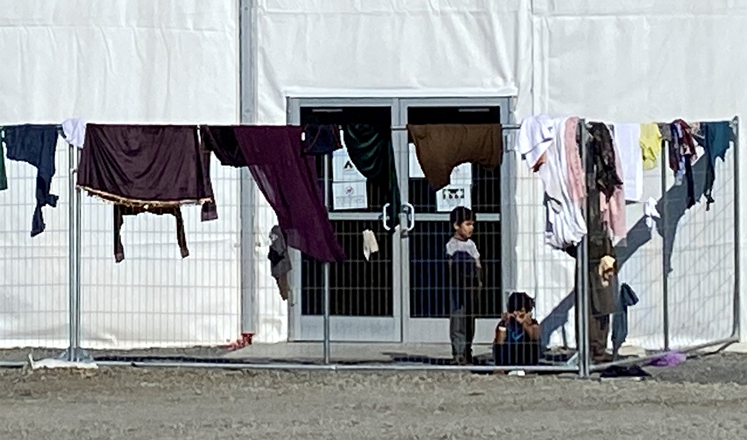 A structure housing Afghan evacuees is seen at Joint Base McGuire-Dix-Lakehurst, New Jersey, which has surged housing and supplies to host more than 9,300 Afghans awaiting resettlement in the United States, on September 27, 2021. (REUTERS/File)