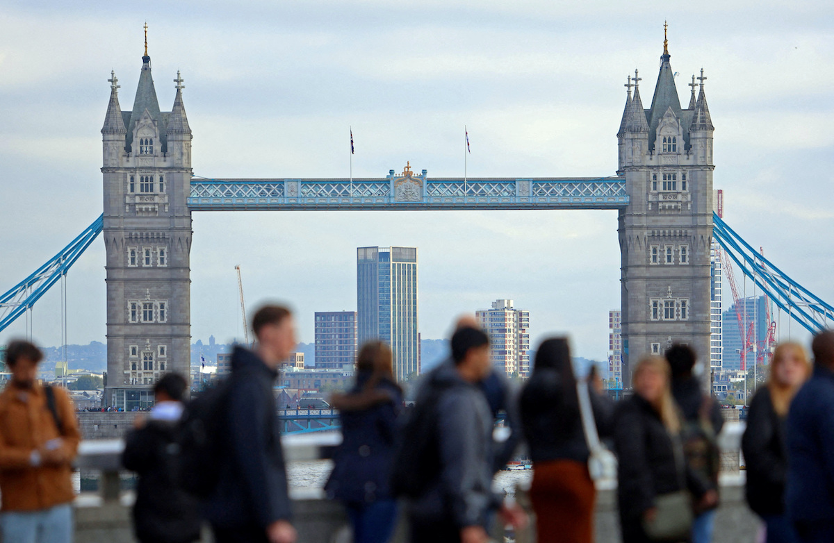A view of Tower Bridge in London, a popular tourist destination for the increasing numbers visiting from the Gulf. (Reuters/File)