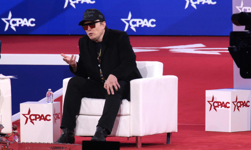 CEO of Tesla and SpaceX Elon Musk speaks at the Conservative Political Action Conference (CPAC) at the Gaylord National Resort Hotel And Convention Center on February 20, 2025 in Oxon Hill, Maryland. (AFP)